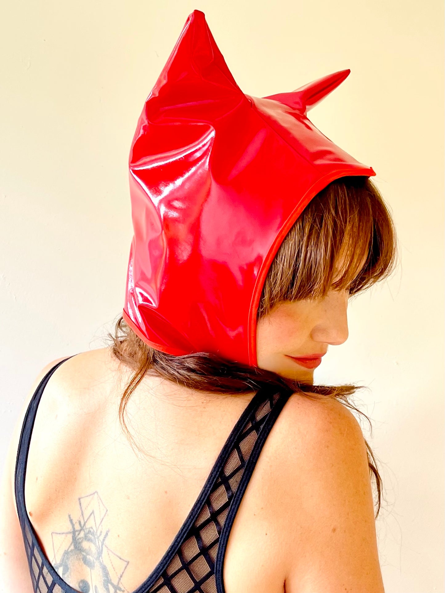 ANIMORPH Hood: Racy red/ Harlequin (reversible; waterproof)