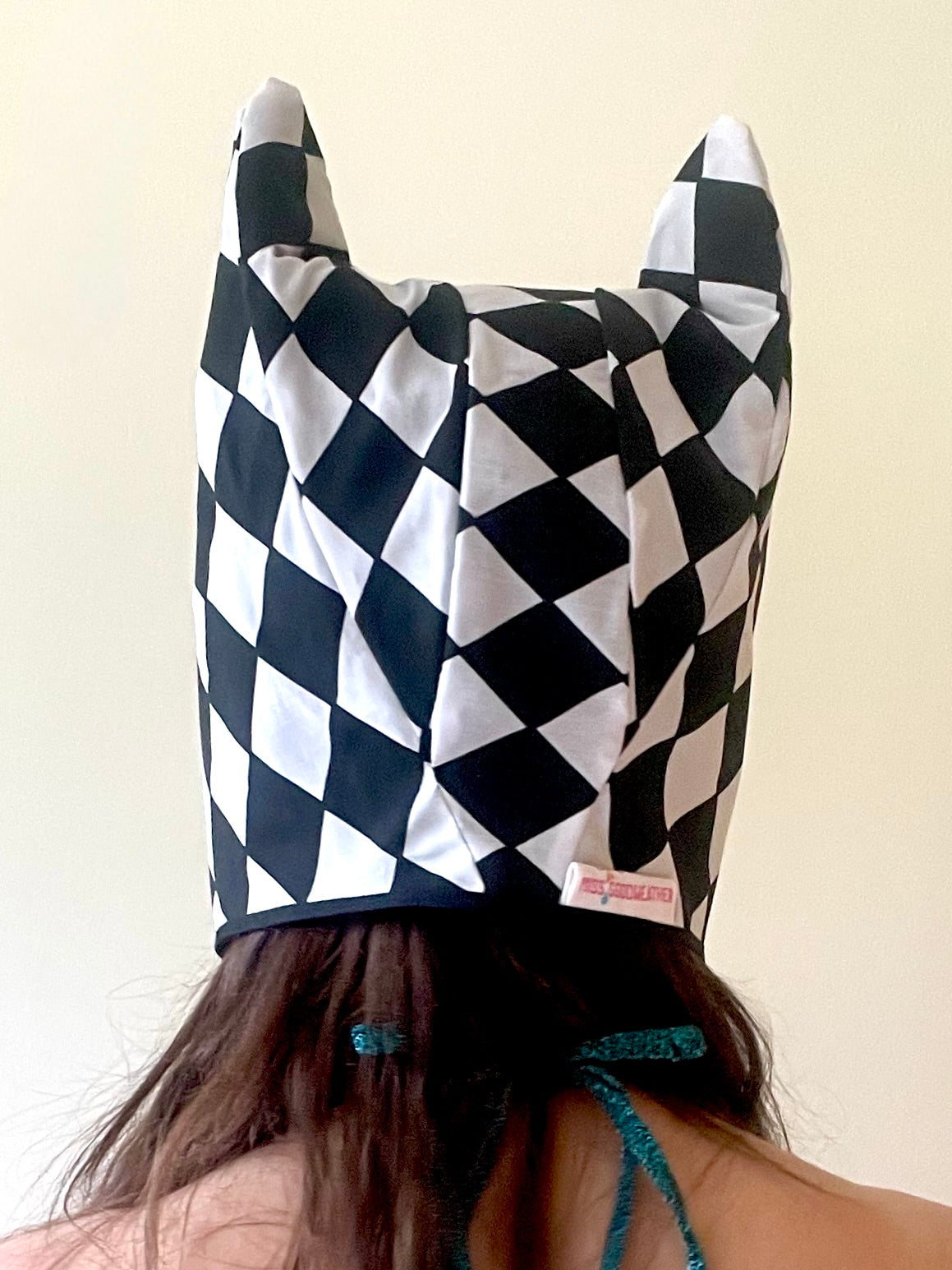 ANIMORPH Hood: Black & Harlequin (reversible; waterproof)