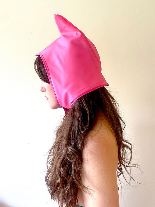 ANIMORPH Hood: Neon Pink & Silver (reversible; waterproof)