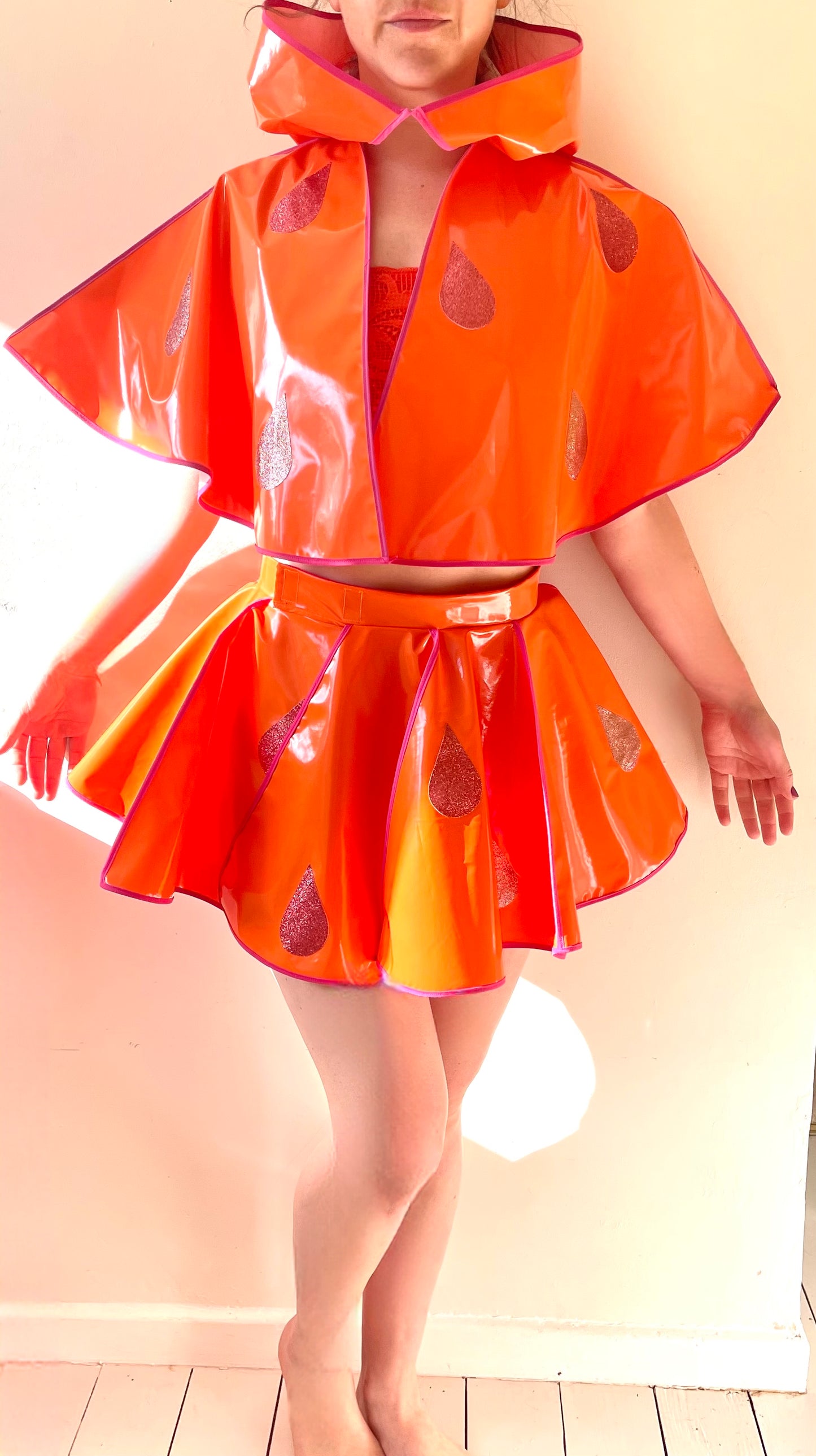 TWO PIECE: Orange & Pink