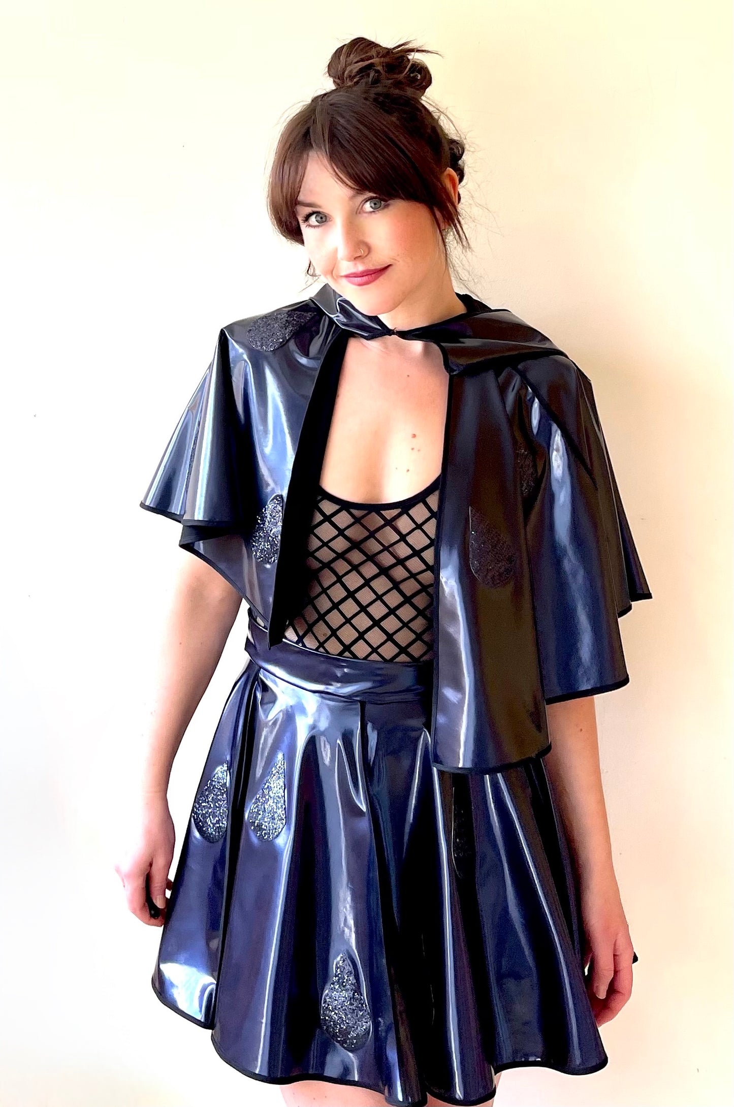 TWO PIECE: Navy Oil slick PVC