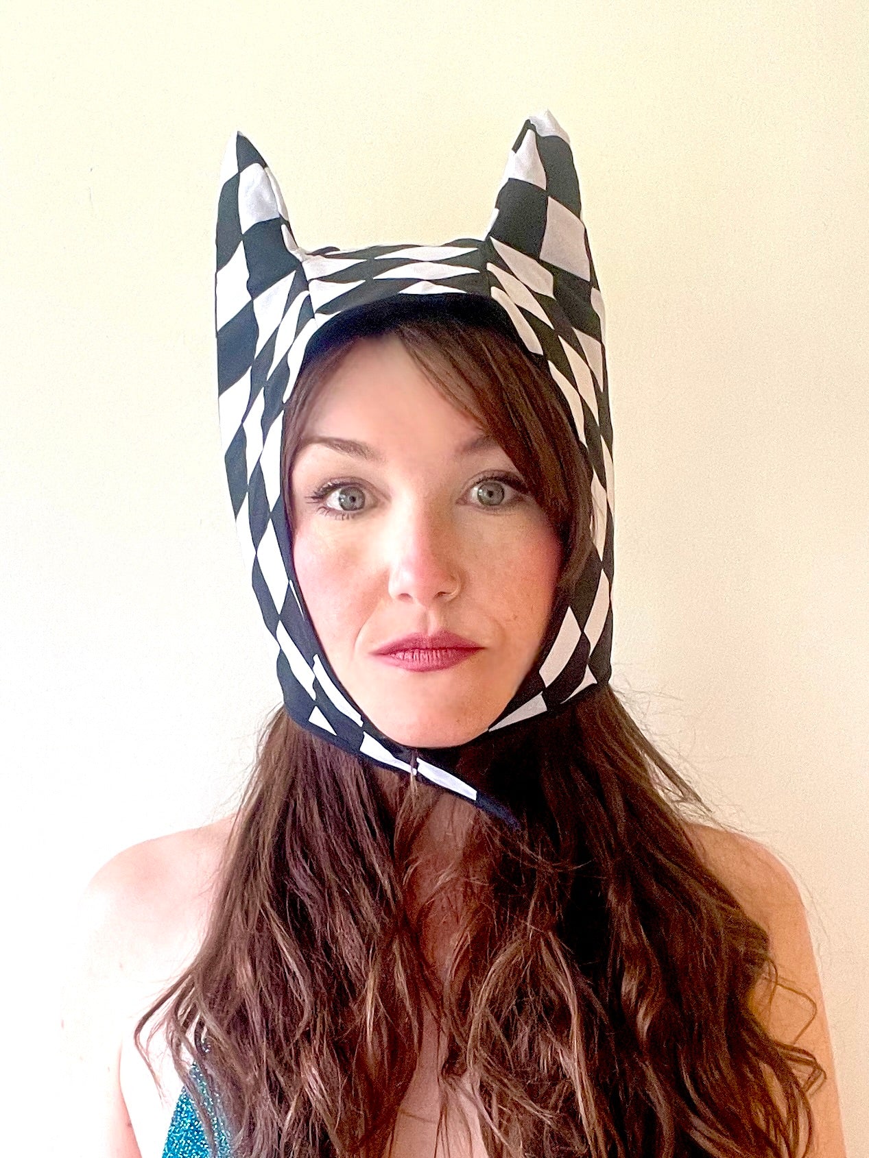 ANIMORPH Hood: Black & Harlequin (reversible; waterproof)