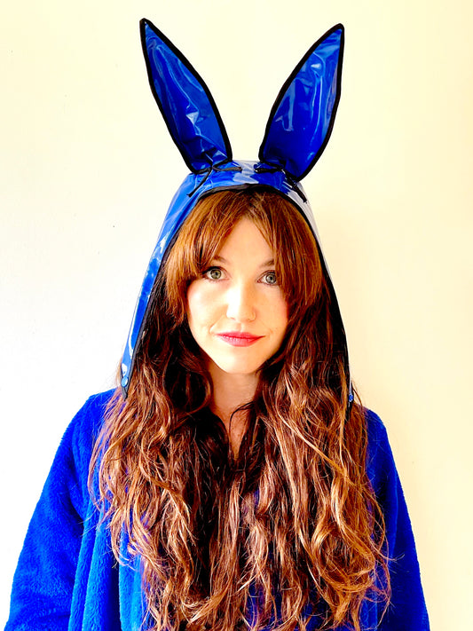ANIMORPH Bunny Hood: electric blue/black waterproof