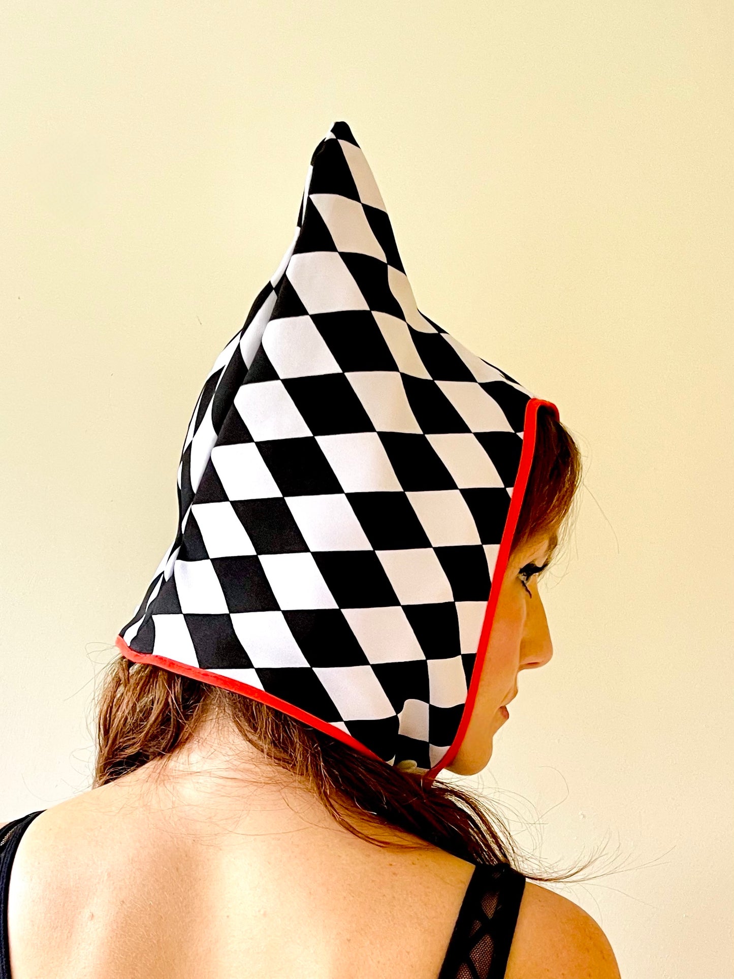 ANIMORPH Hood: Racy red/ Harlequin (reversible; waterproof)