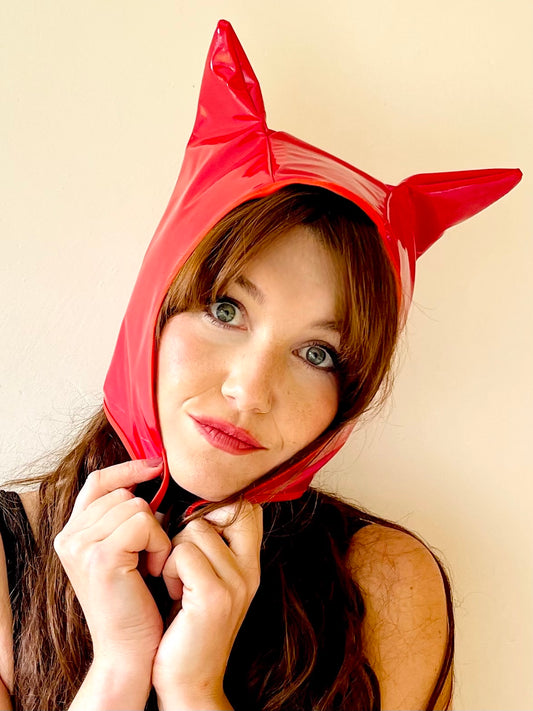 ANIMORPH Hood: Racy red/ Harlequin (reversible; waterproof)