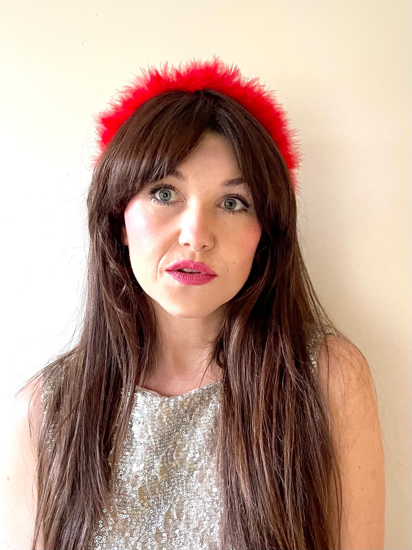 CROWN OF FLUFF! headband: red