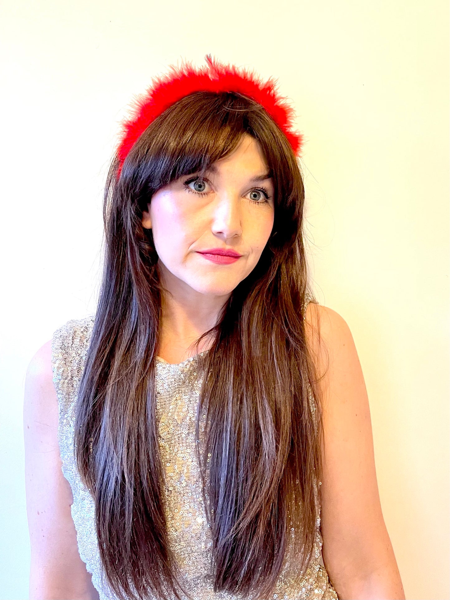 CROWN OF FLUFF! headband: red