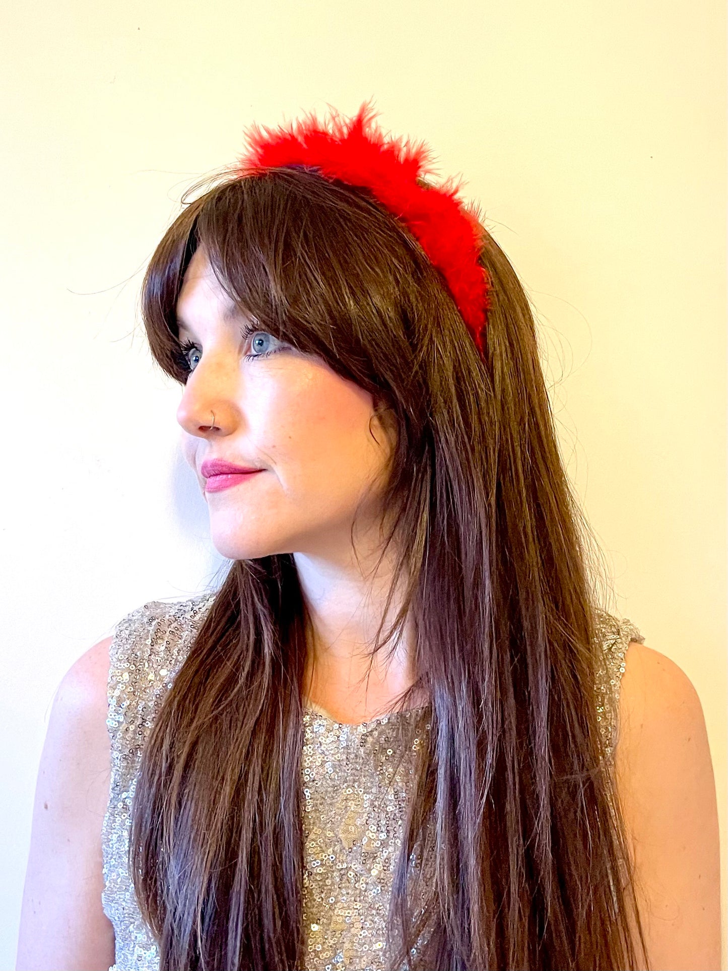 CROWN OF FLUFF! headband: red