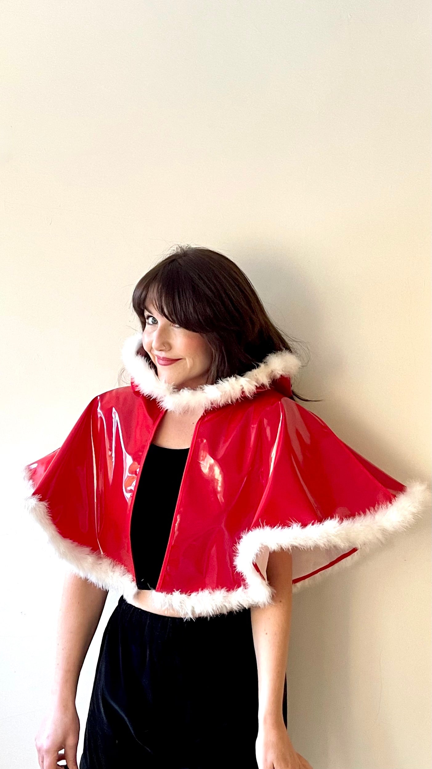 'Santa baby' fluffy PVC 'CYCLONE' cape