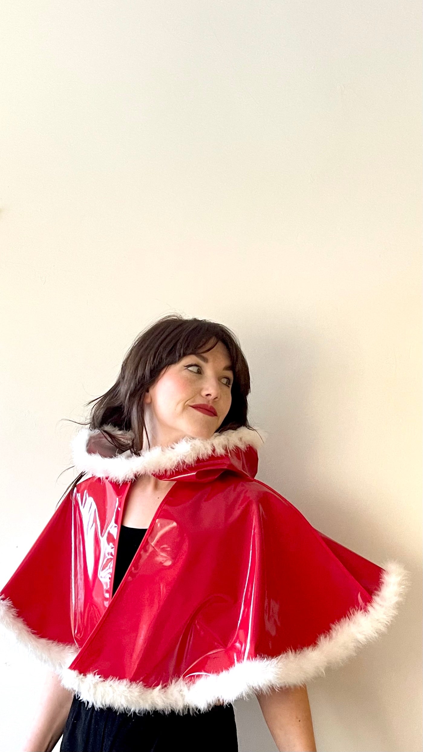 'Santa baby' fluffy PVC 'CYCLONE' cape