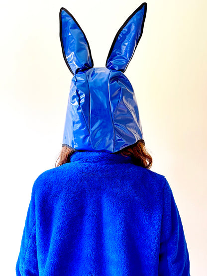 ANIMORPH Bunny Hood: electric blue/black waterproof