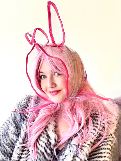 NUDIE BUNNY! Translucent Hoodlet- Magenta Pink