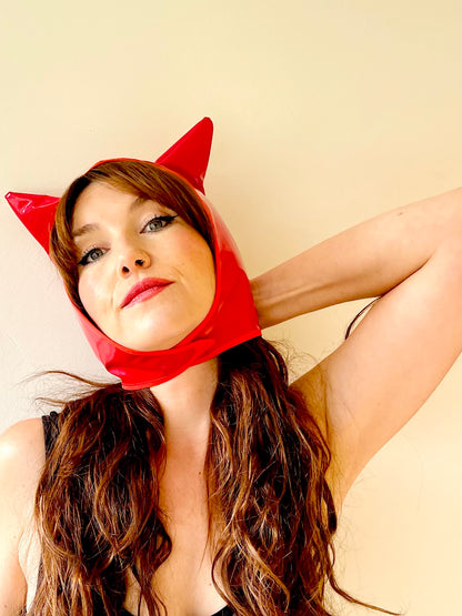 ANIMORPH Hood: Racy red/ Harlequin (reversible; waterproof)
