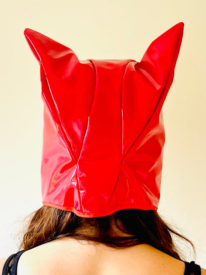 ANIMORPH Hood: Racy red/ Harlequin (reversible; waterproof)
