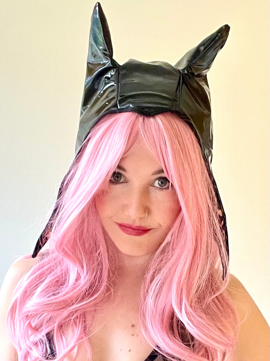 ANIMORPH Hood: Black / Leopard print velvet (reversible; waterproof)