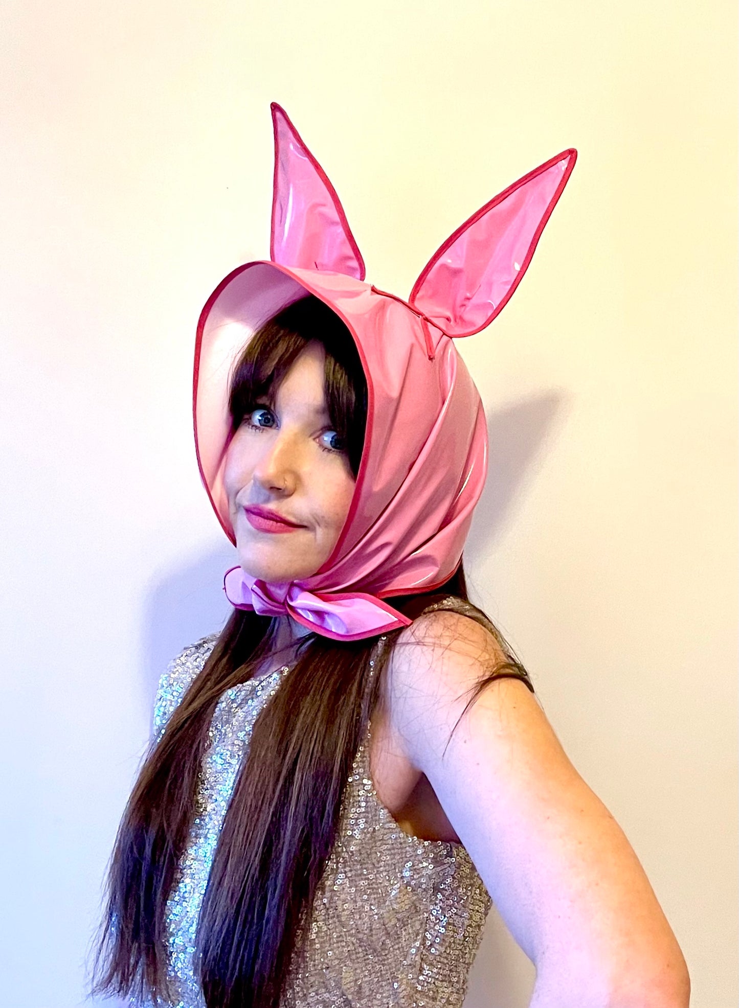 HEY BUNNY! Rain-ready hoodlet: Bubblegum pink