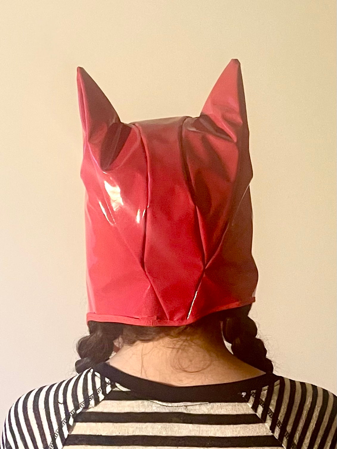 ANIMORPH Hood: Red & Orange swirl (reversible; waterproof)