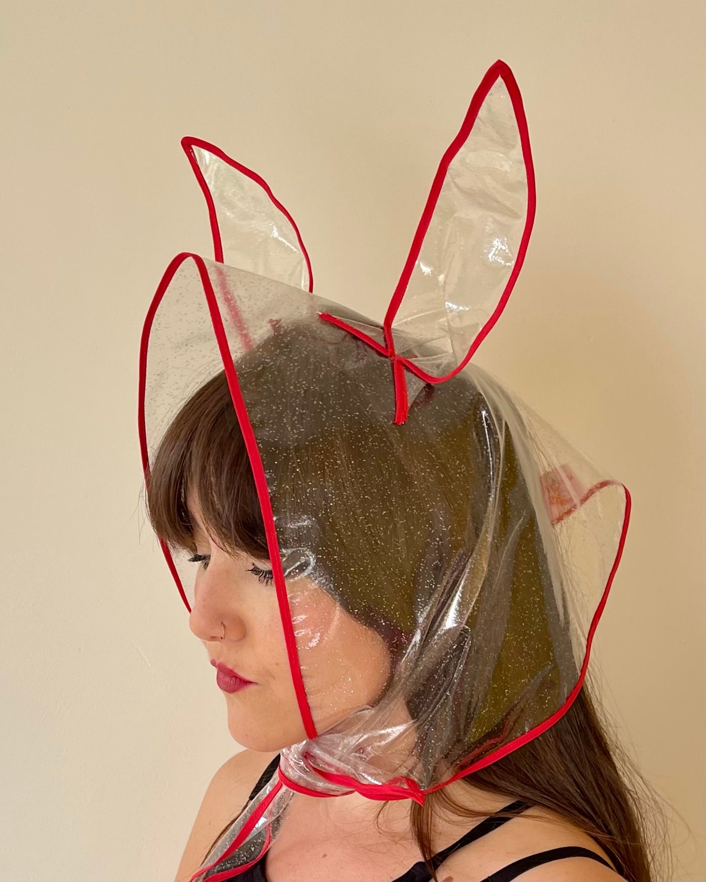 NUDIE BUNNY! Translucent Hoodlet - Red