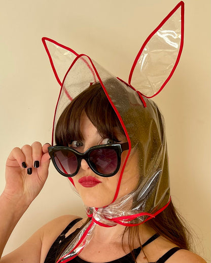 NUDIE BUNNY! Translucent Hoodlet - Red