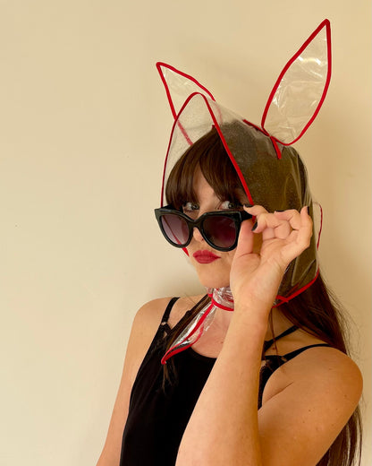 NUDIE BUNNY! Translucent Hoodlet - Red