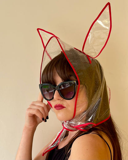 NUDIE BUNNY! Translucent Hoodlet - Red