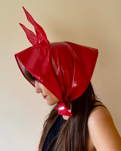 HEY BUNNY! Rain-ready Hoodlet: Red