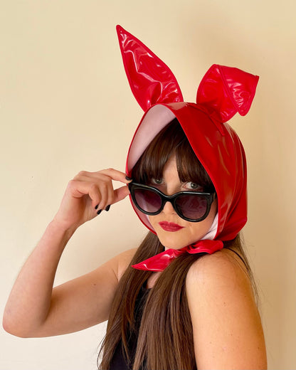 HEY BUNNY! Rain-ready Hoodlet: Red