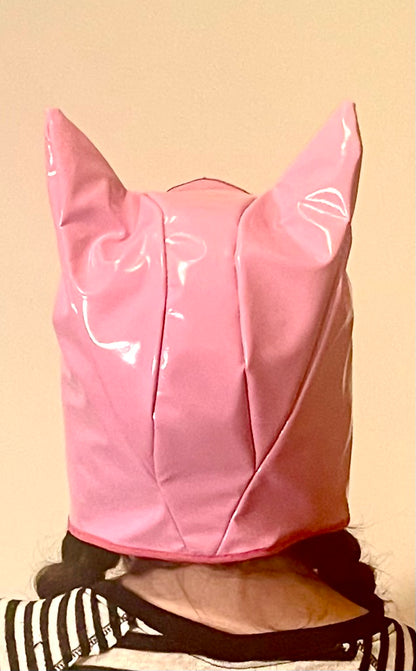 ANIMORPH Hood: Pink & Harlequin (reversible; waterproof)