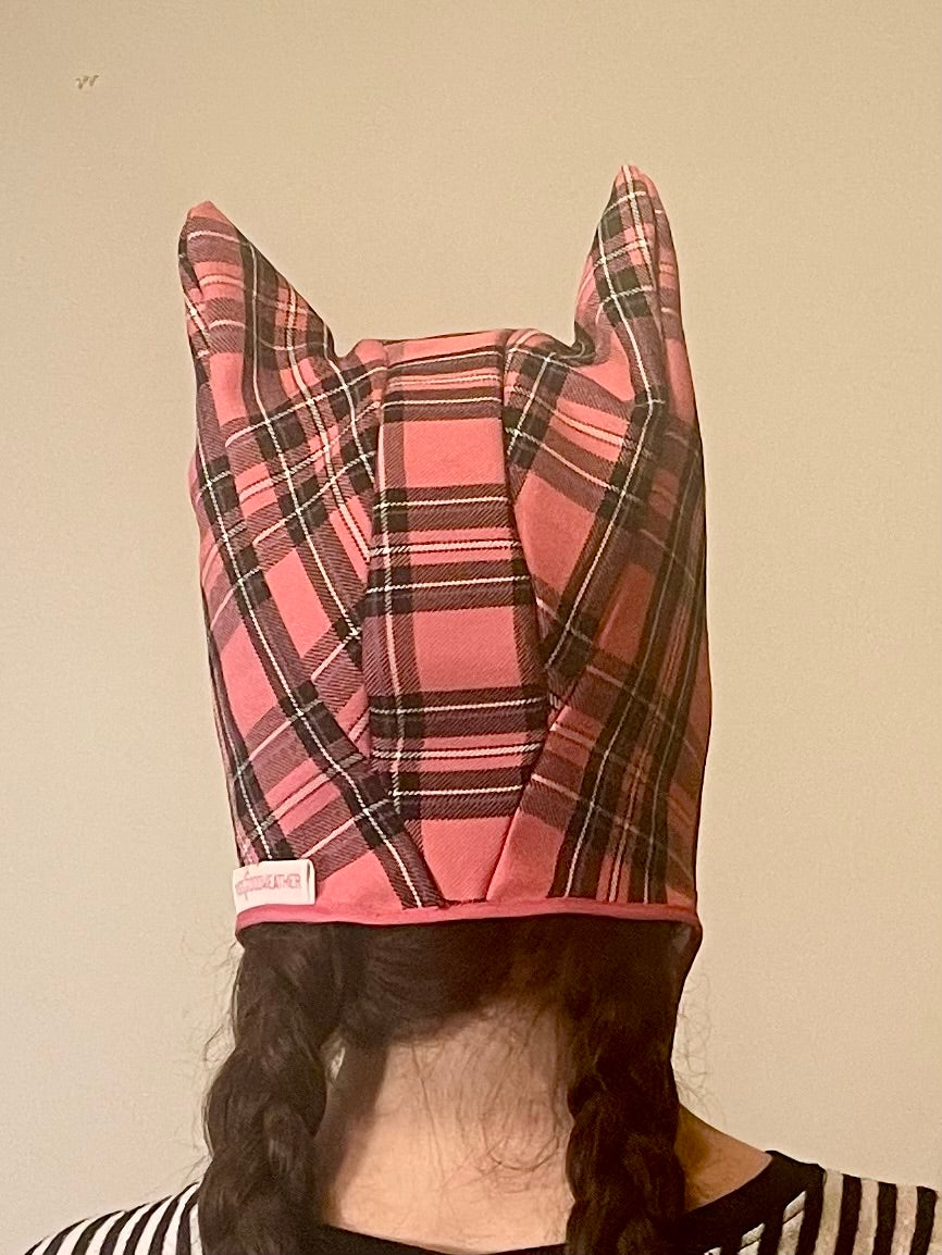 ANIMORPH Hood: Pink Tartan & PVC