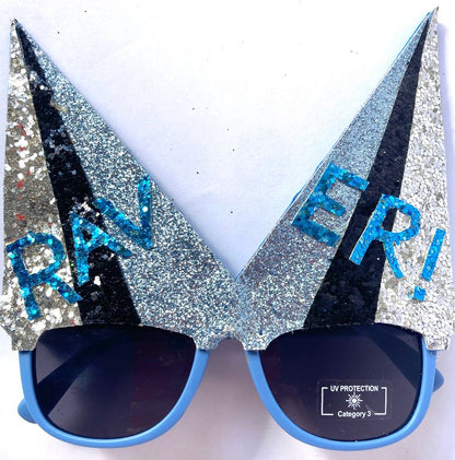 EVEREST Blue Black Silver Raver! Sunglasses