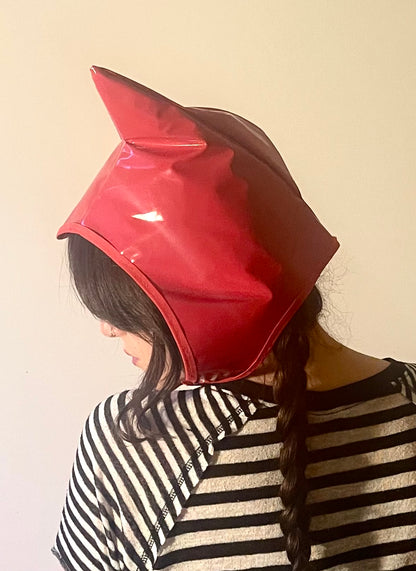 ANIMORPH Hood: Red & Orange swirl (reversible; waterproof)